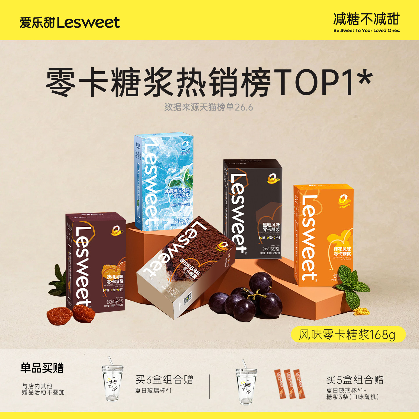 爱乐甜风味零卡糖浆薄荷糖浆咖啡糖浆代糖0卡糖焦糖黑糖话梅盒装