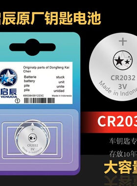 适用启辰汽车遥控器钥匙电池D60 R50 R30 T60 大V CR2032纽扣电子