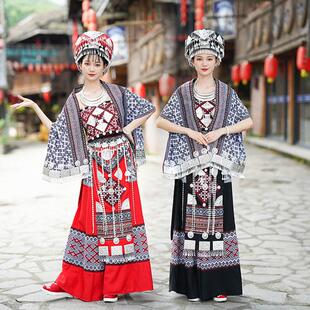 新款少数民族苗族服装土家族帽子贵州苗寨成人演出服三月三表演服