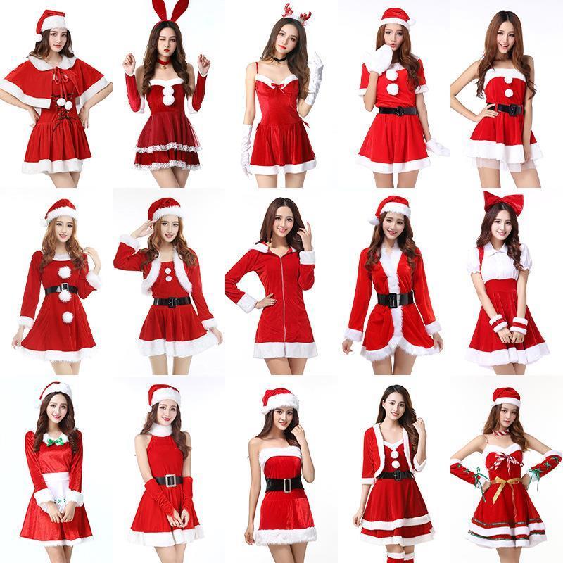 性感兔女郎cos圣诞节服装女圣诞主题衣服连衣裙服饰圣诞老人衣服