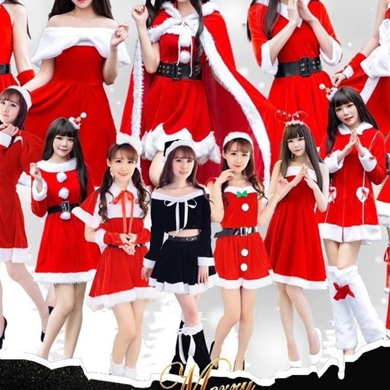 圣诞老人服装圣诞装女成人套装圣诞节麋鹿派对公主裙cos演出衣服