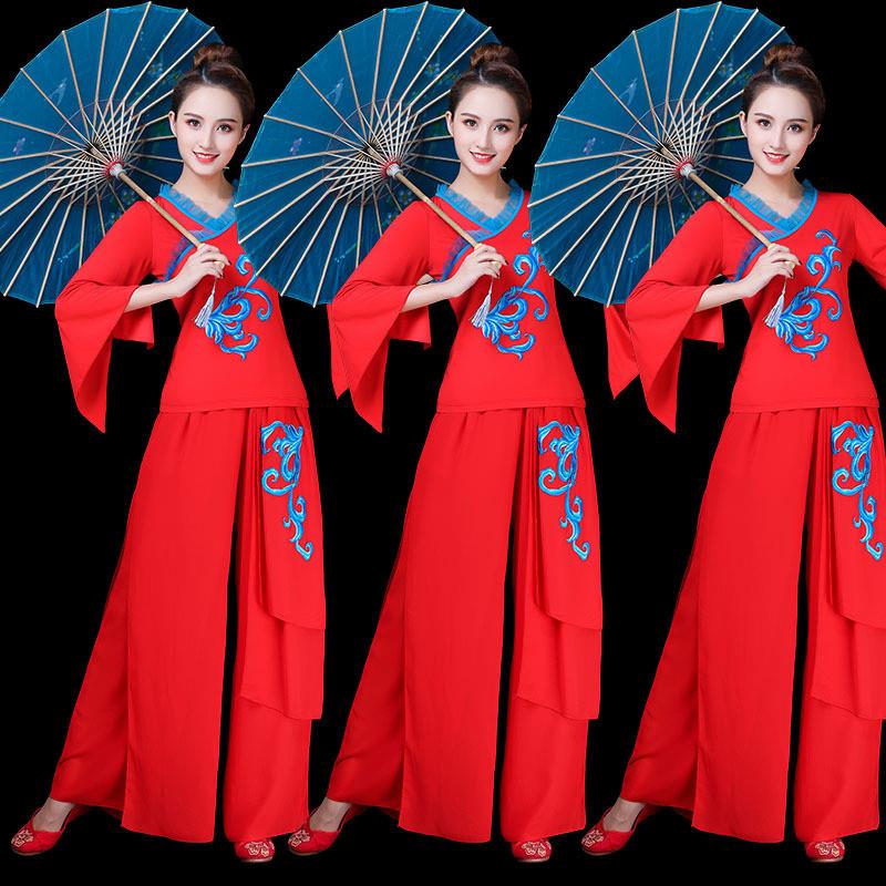 2020秋冬广场舞服装新款套装民族风古典舞M演出服女秧歌扇子跳舞