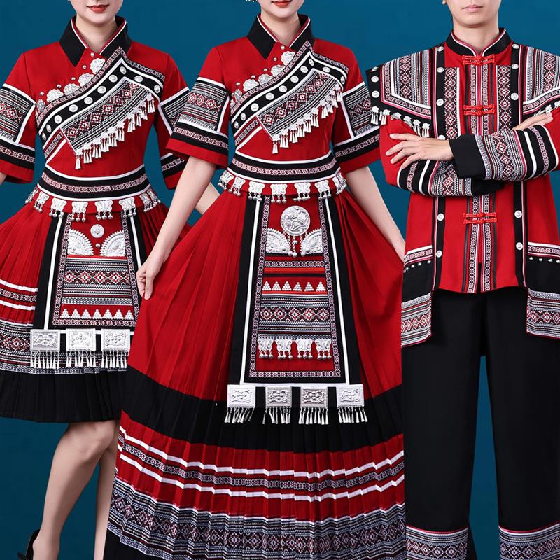新款苗族服装演出服女成人少数民族土家族侗族舞蹈服男士苗寨旅拍