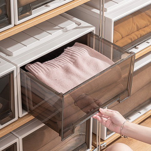 收纳箱透明家用储物箱定制日式家居多层整理箱子收纳抽屉盒抽屉式