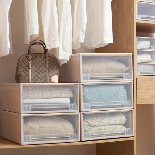 加厚透明抽屉式衣柜收纳柜