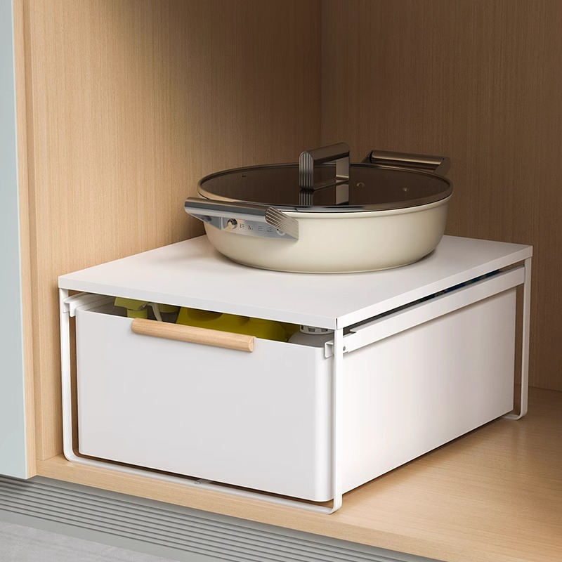 加厚碳钢可叠加厨房拉篮