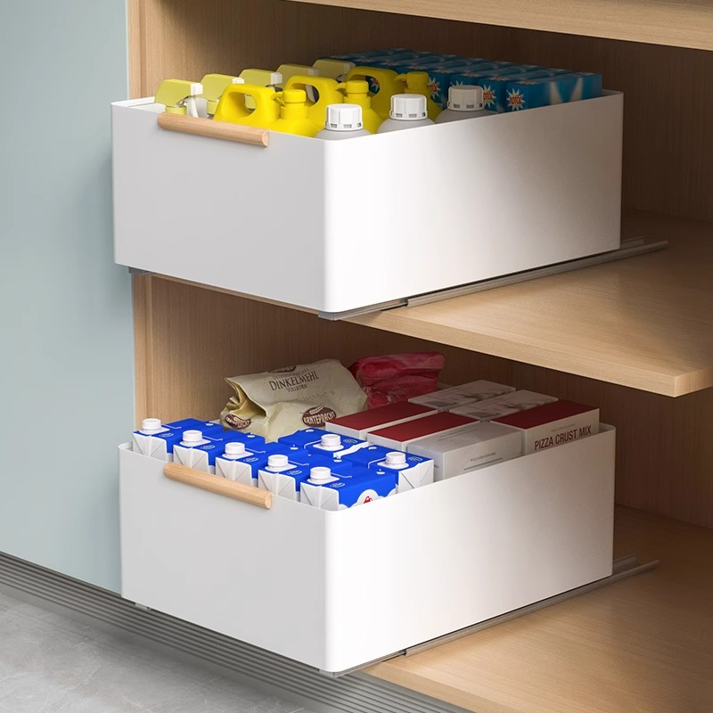 加厚碳钢可叠加厨房拉篮