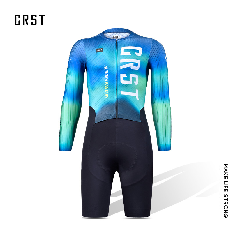 CRST四季自行车长袖连体骑行服