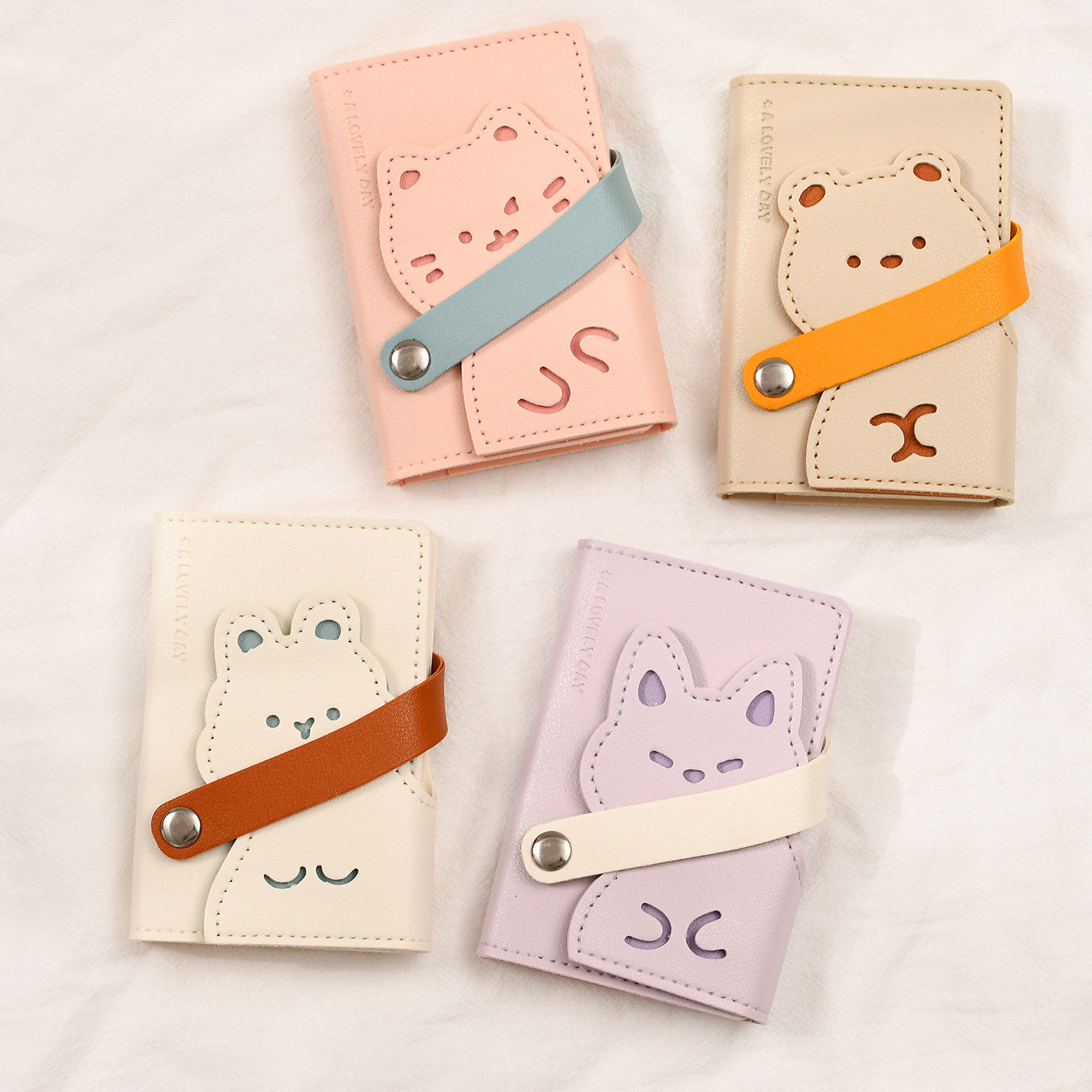 伊莎儿可爱动物TN手帐本少女心软皮便携手账本彩色内页抱抱本