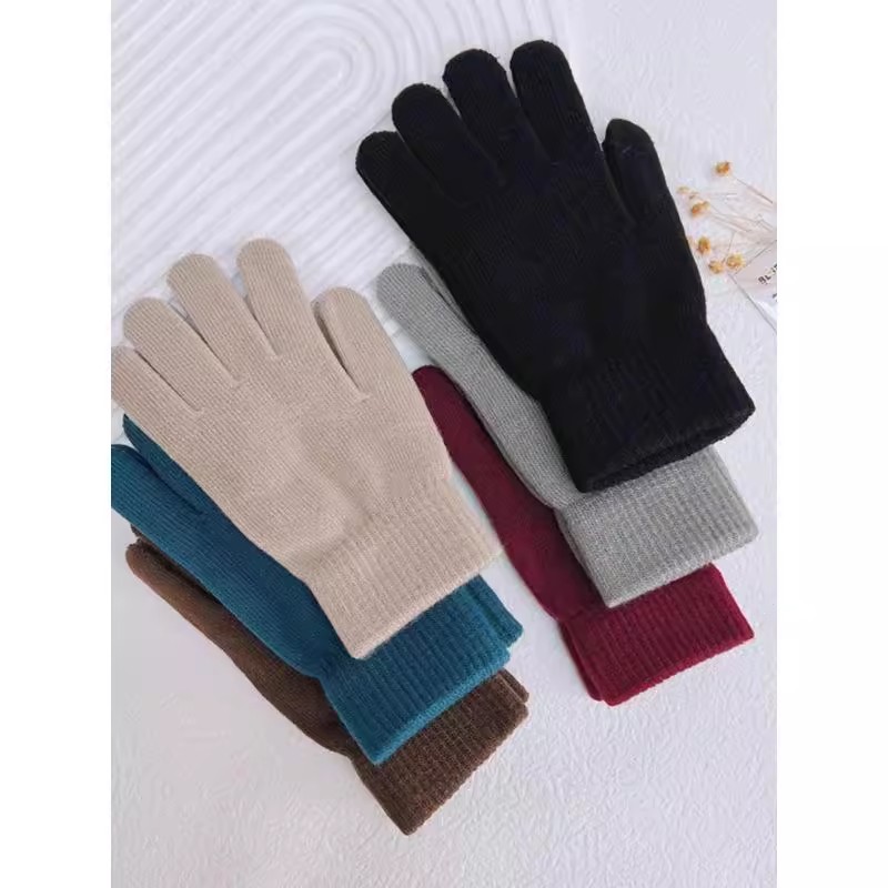 春秋冬短款薄款五指手套防寒手套