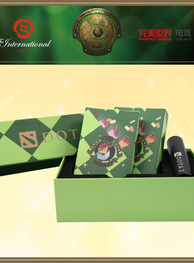 DOTA2 周边TI主题扑克牌发光紫光扑克珍藏桌游荧光切牌掼蛋卡牌