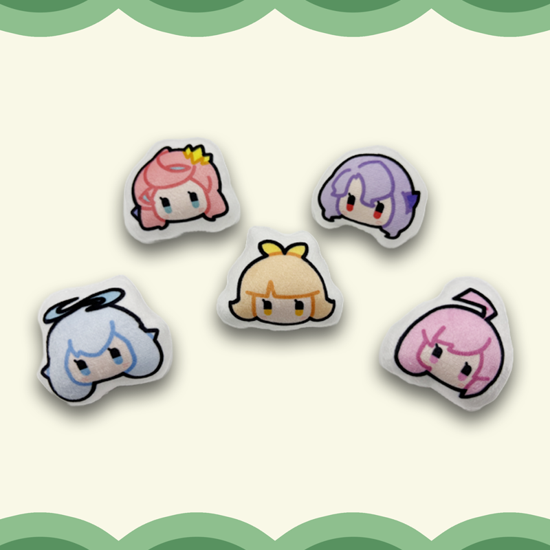 虚拟偶像 小小脑袋胸针Q萌毛绒徽章周边龙姬永恒娘完美世界主播