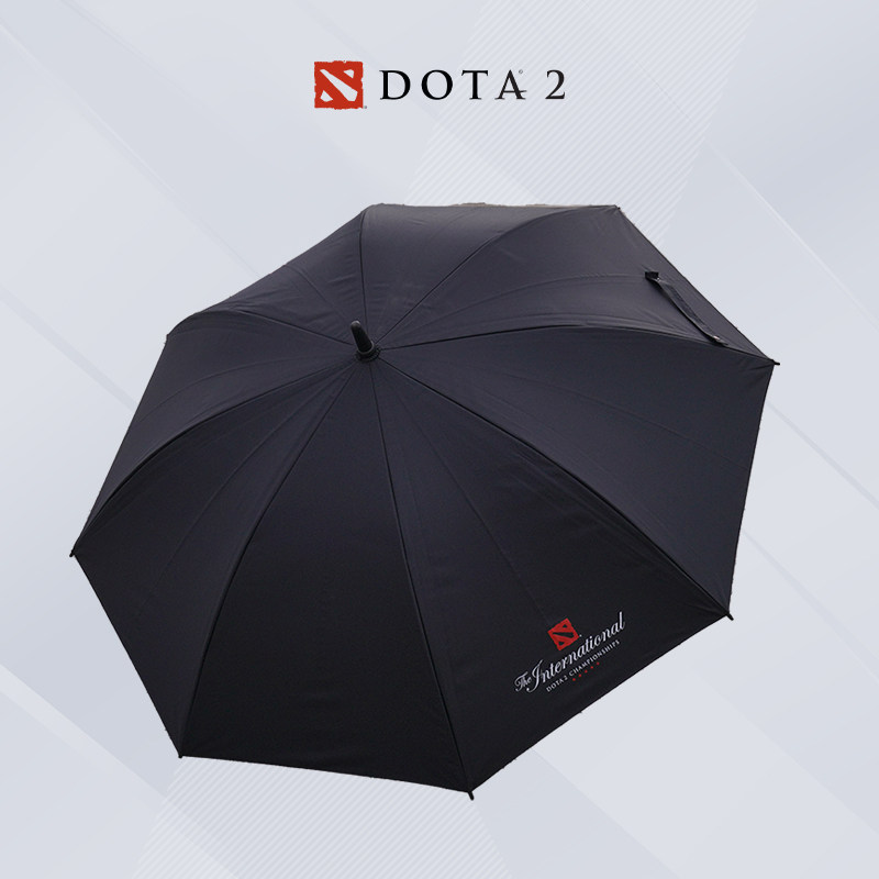 DOTA2TI新品赛事LOGO款 简约经典直柄伞男士商务双面晴雨伞防晒