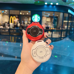 适用奔驰smart精灵一号钥匙套3号1号新款斯马特巴博斯por+包壳