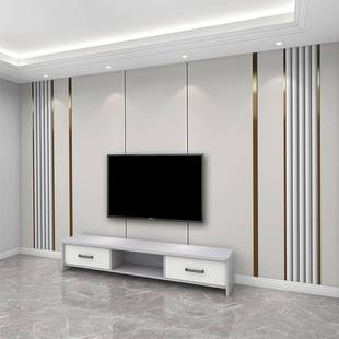 电视背景墙壁纸2022新款客厅沙发卧室简约3d立体影视墙布定制壁画