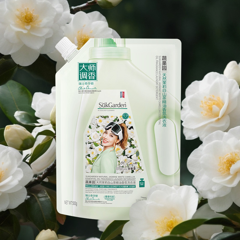 蔬果园茉莉白山茶洗衣液500g