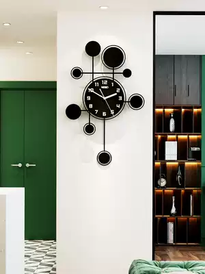 Watch wall clock Living room personality creative fashion light luxury net red modern simple clock wall decoration household hanging watch