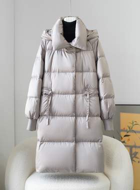 LATTICE TI专柜品质高端2025新款羽绒服女中长款加厚连帽冬季格媞