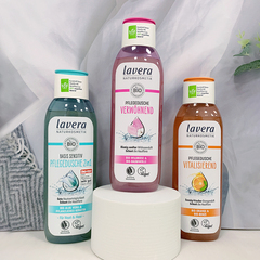 德国lavera有机玫瑰沐浴露啫喱水润保湿洗发水二合一男女士孕妇