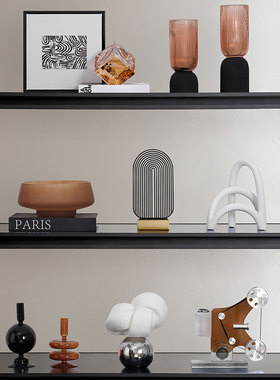 意式极简香槟水晶立方体几何模型