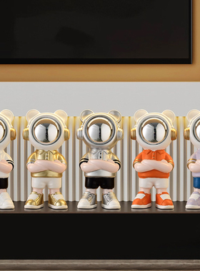 网红轻奢太空熊宇航员装饰品摆件