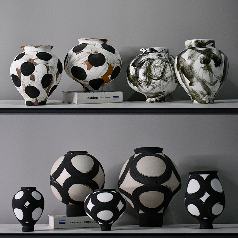 中式陶瓷古典陶罐花瓶