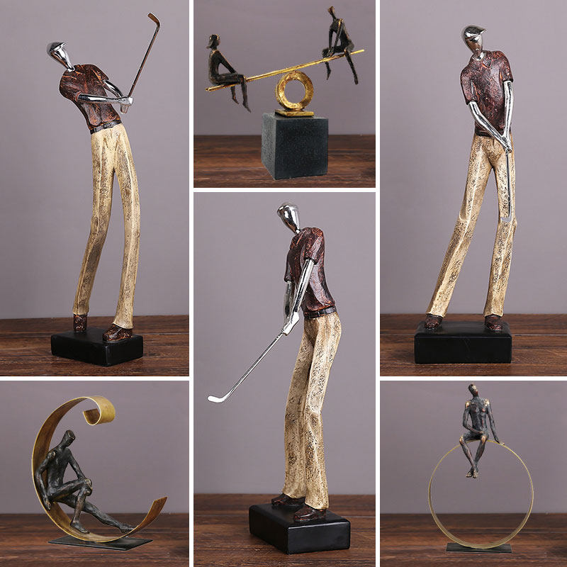 复古高档高尔夫球商务人物摆件酒柜客厅家居领导老板办公室装饰品,家居饰品,装饰摆件,淘宝优惠券,粉丝福利购,淘宝优惠卷