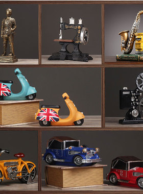 创意经典汽车缝纫机模型覆古怀旧物品商店装饰小酒馆客厅酒柜装饰