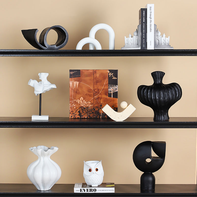 北欧风城堡书档酒柜侘寂复古摆件