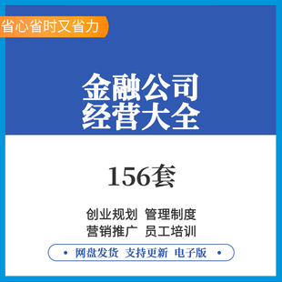 金融行业公司创办经营员工培训薪酬绩效管理制度营销推广方案创业