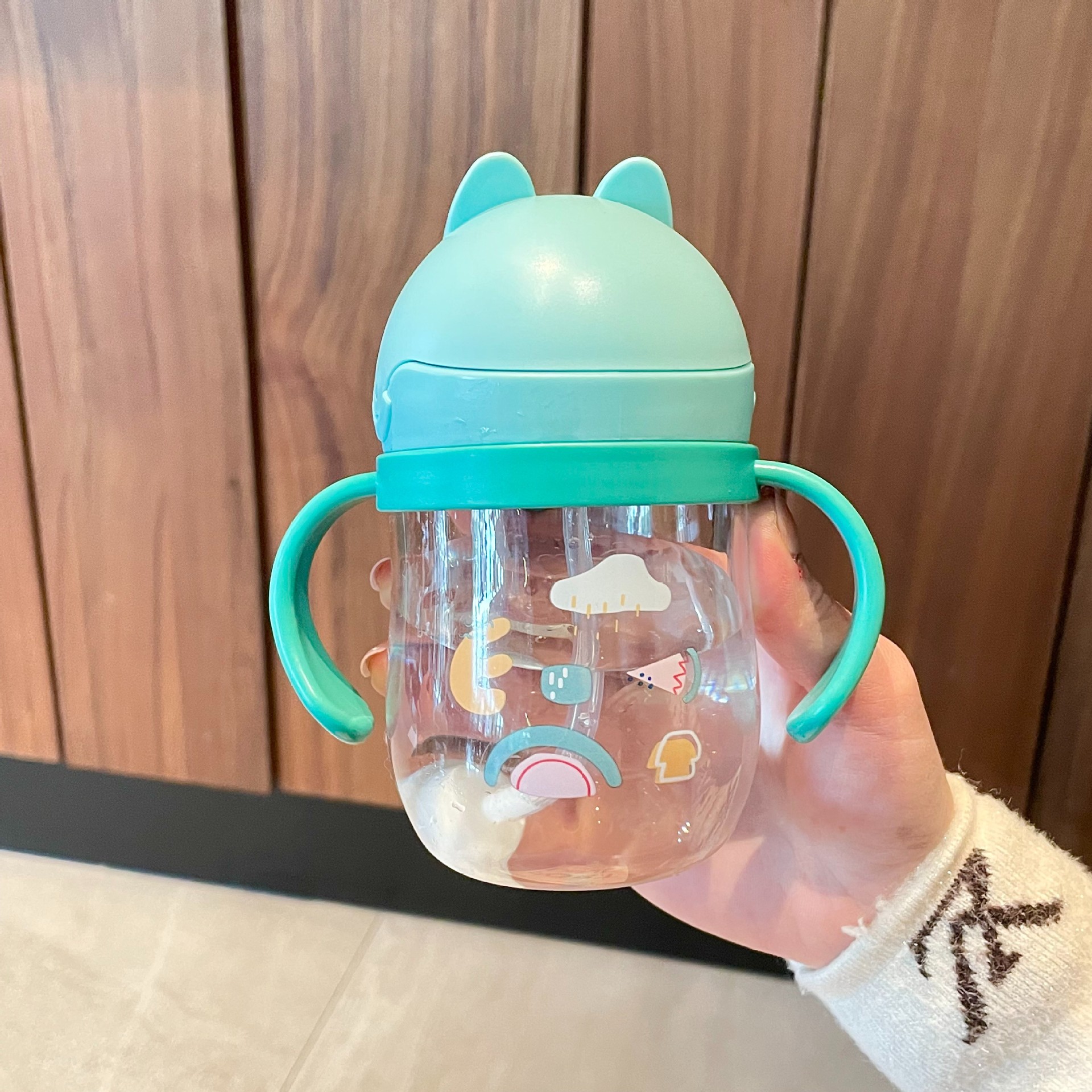 水杯儿童学饮杯带吸管一