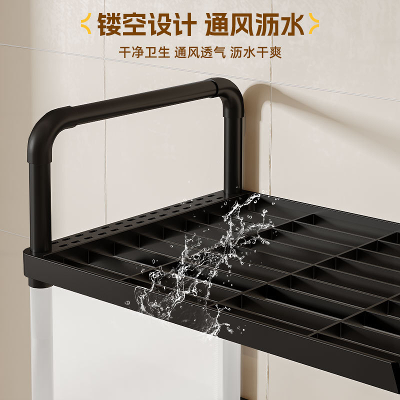 置物架多功能厨房微波炉架子多层塑料落地放锅具储物架收纳架