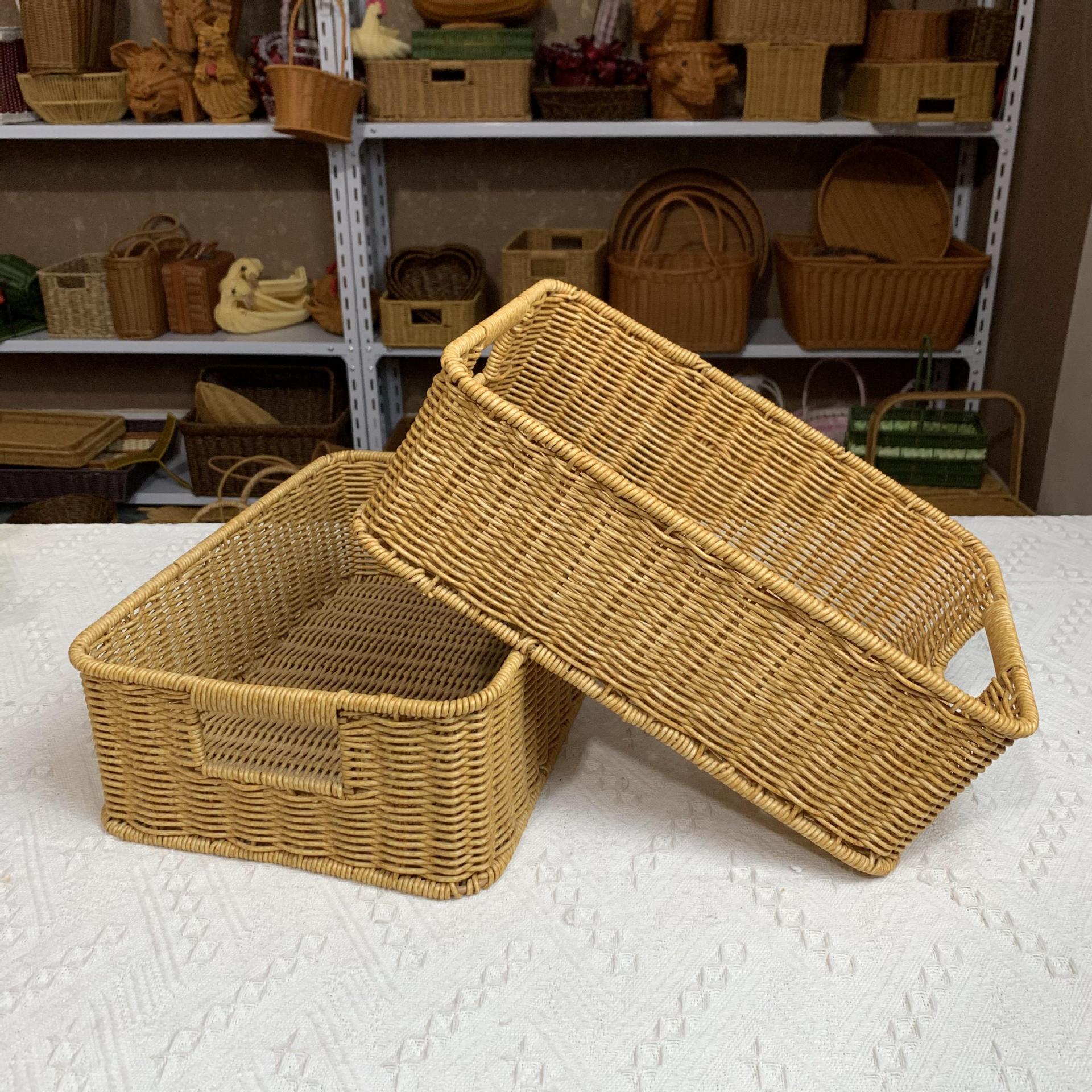 仿藤编收纳筐简约风格家