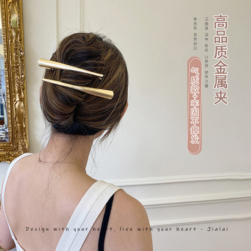 大号牛角夹~发夹后脑勺盘发夹子头饰发卡一字夹 鸭嘴夹日韩鲨鱼夹