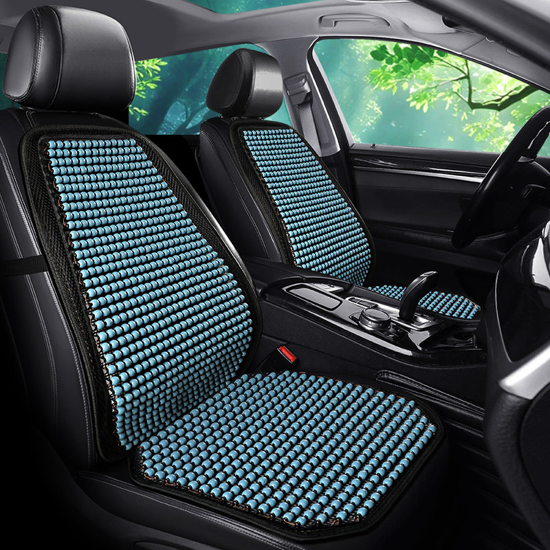 2025新款汽车坐垫木珠夏季车用实木透气通风腰靠货车座椅垫大腰靠