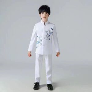 儿童六一节五四男女青年装毕业典礼民国风朗诵 中山装合唱演出服
