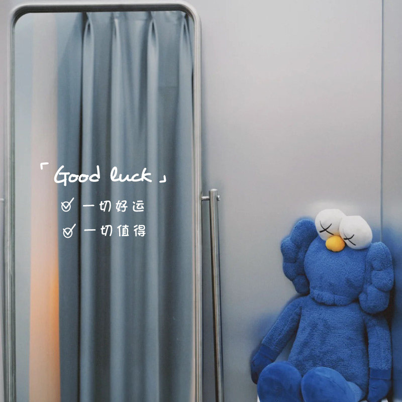 好运值得卧室书房客厅网红出租房装饰墙贴小清新文艺励志激励句子