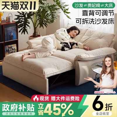 沙发床可拆洗可折叠一体单双人