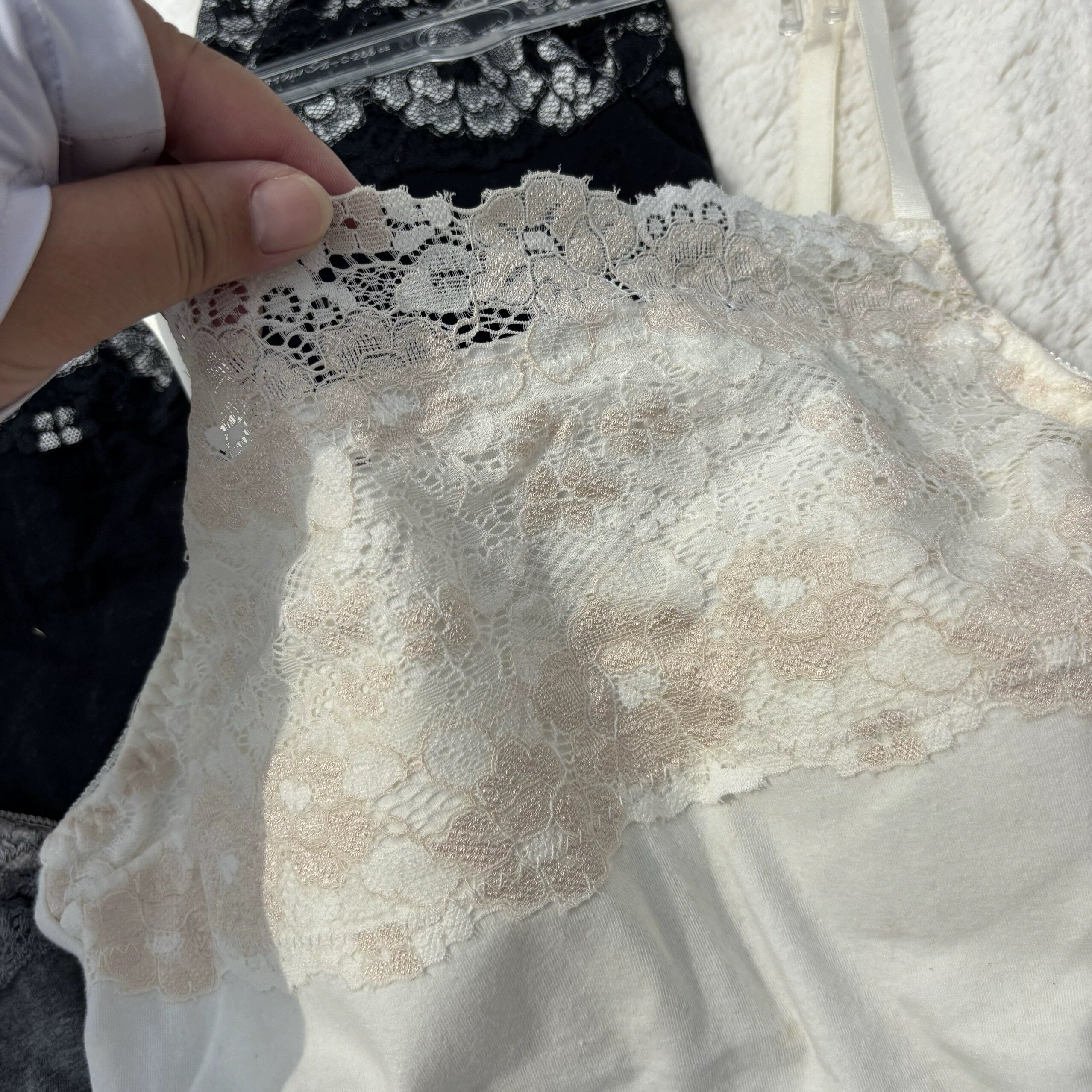 自带bra！95%棉！外贸日单女士夏季薄款棉蕾丝罩杯一体打底吊带
