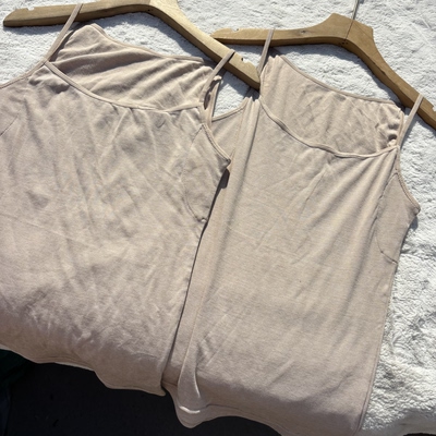 夏汗对策!腋下吸汗/外贸出口日单女基础纯色吊带背心薄款高弹打底