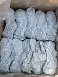 浮雕松口袜刺绣花朵透气中筒袜 薄款 tu家原单 外贸日单女士夏季