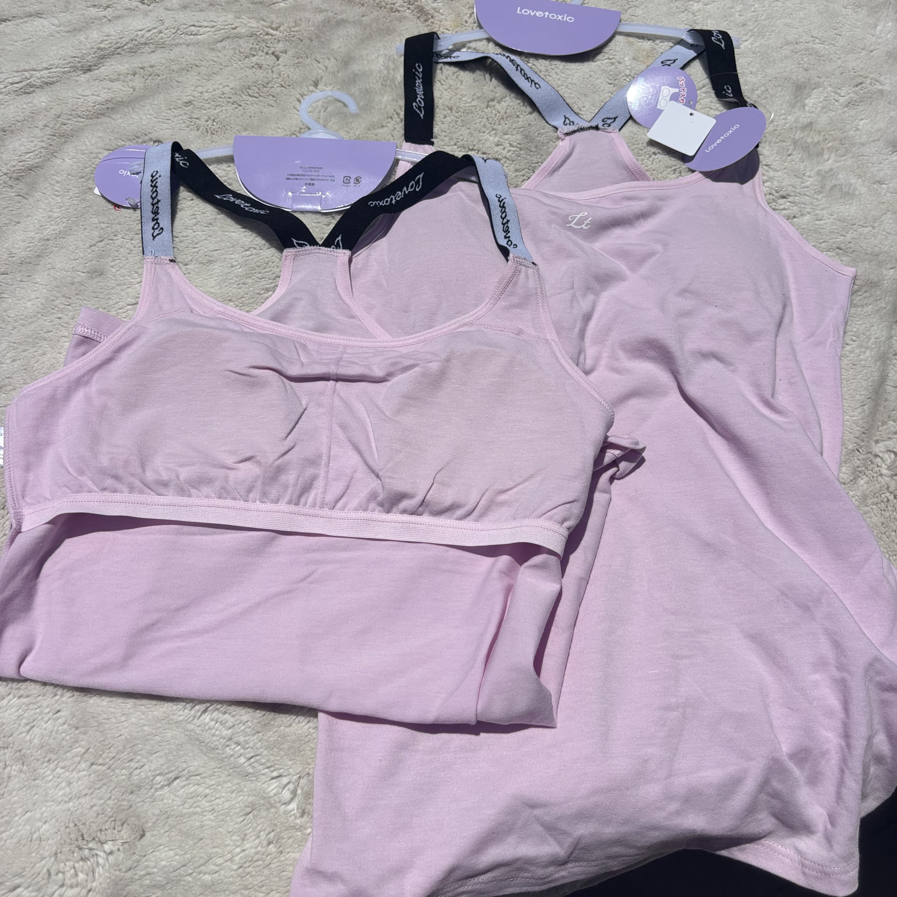 日本少女品牌!外贸女一体式带胸垫吊带背心无痕内搭打底美背上衣