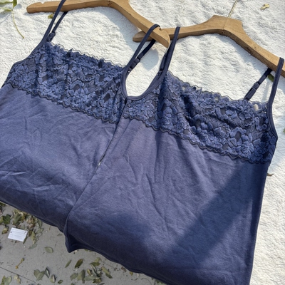 有机纯棉！外贸日单女100/全棉蕾丝吊带柔软透气贴身内衣打底背心