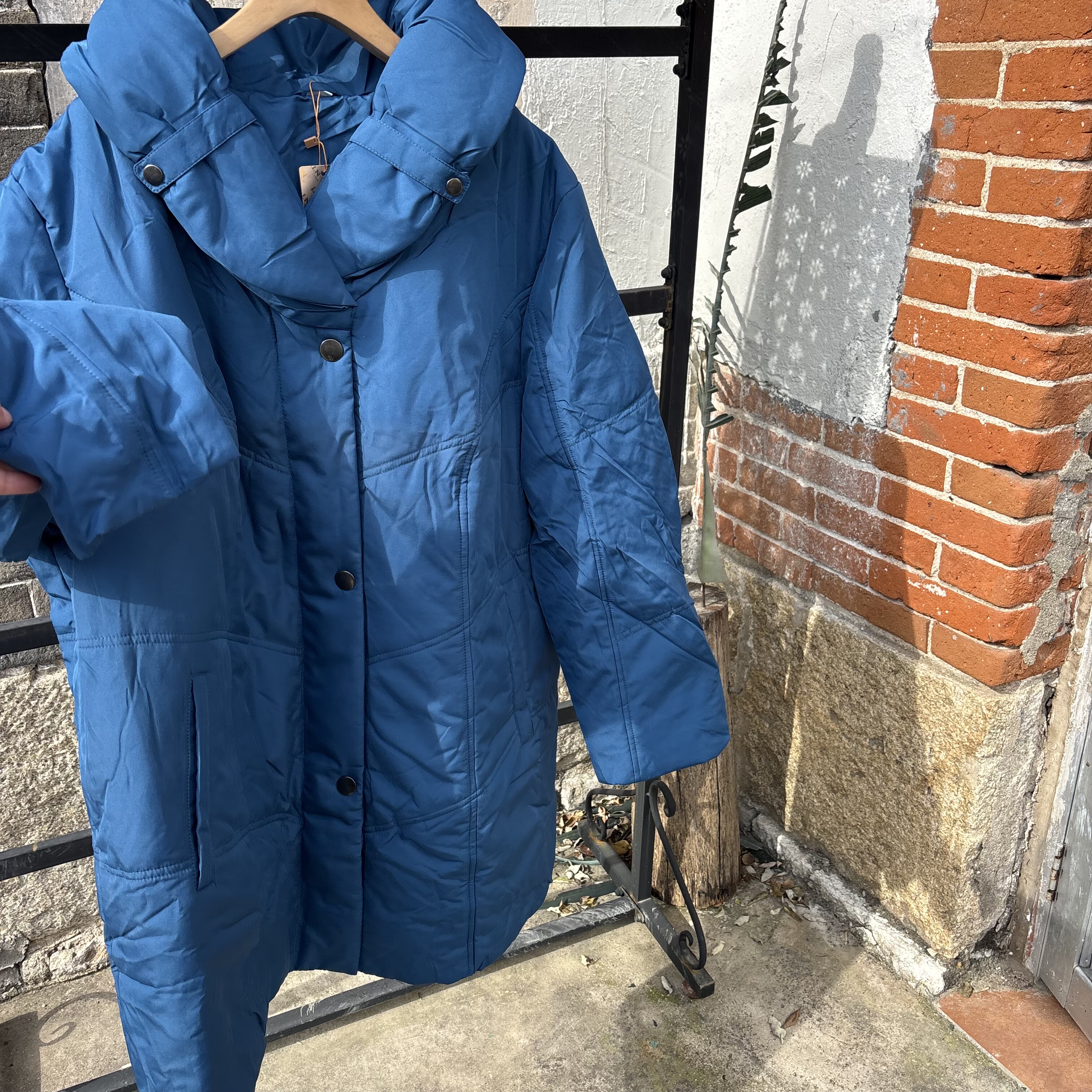 出口俄罗斯!外贸女冬款加厚保暖防风护脖中老年大码宽松棉服外套