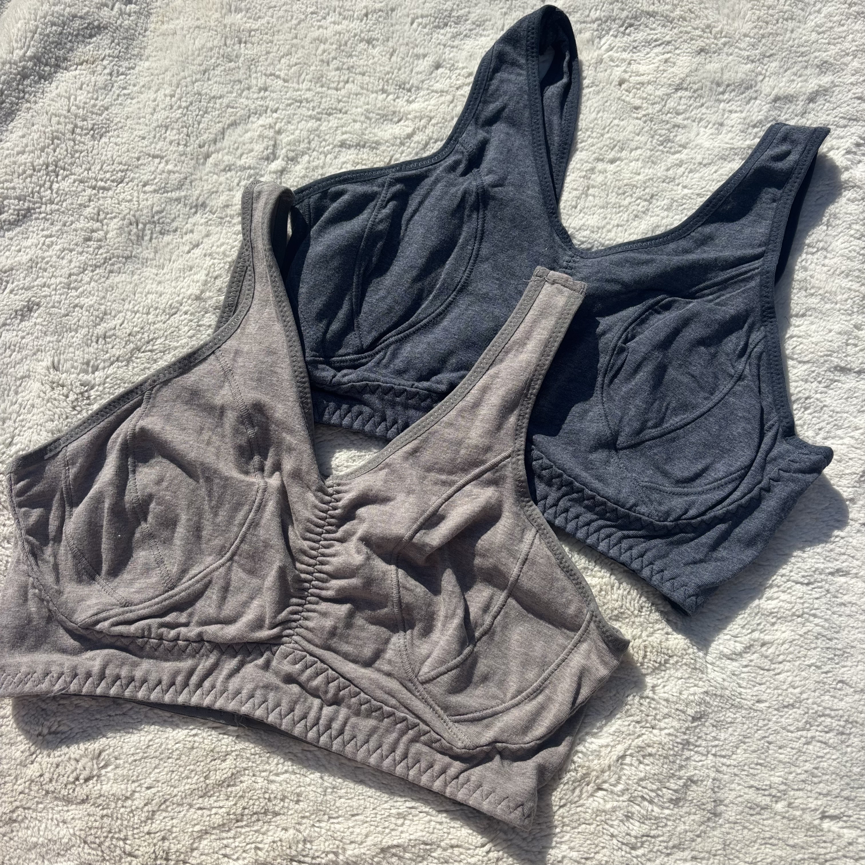 95%棉！炒鸡舒服！外贸日单女士纯棉透气背心无钢圈睡眠内衣文胸