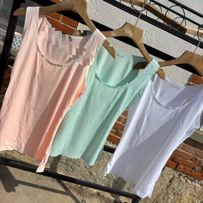 外贸欧美单女士轻薄高弹无痕背心透气速干凉感随心裁吊带无袖打底