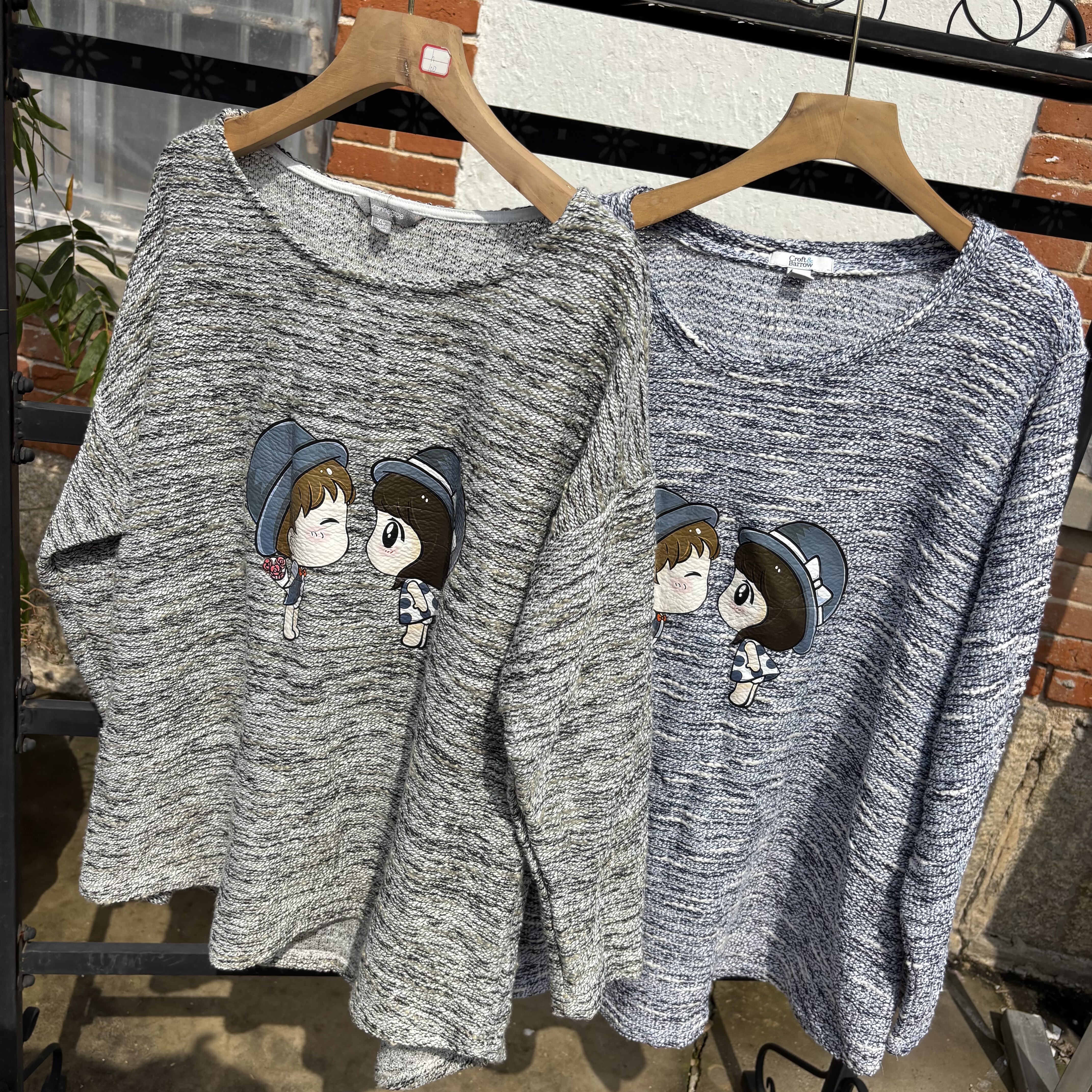 外贸出口欧美单女士圆领秋季新款可爱卡通卫衣宽松大码长袖针织衫