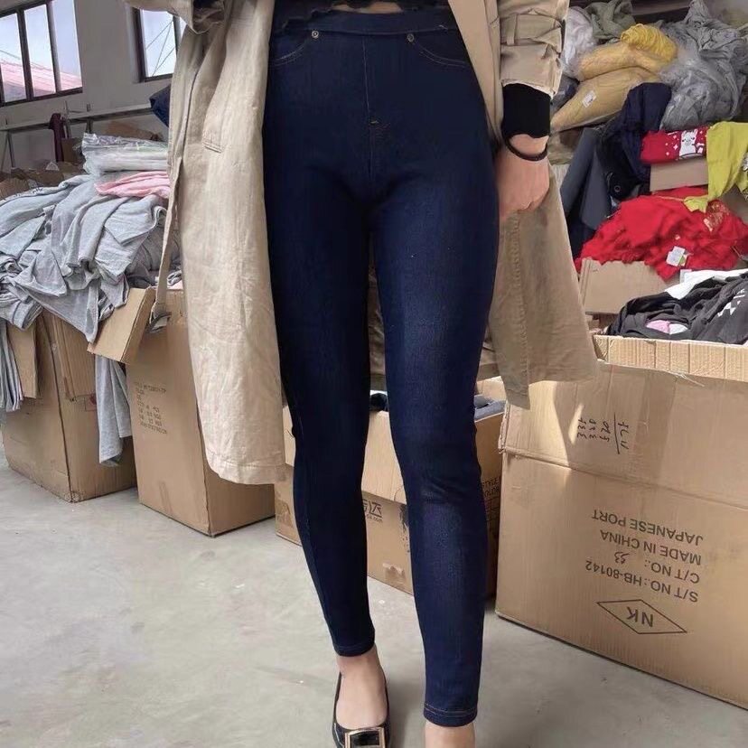 出口美国原单!炒鸡好穿~外贸原单女士小脚牛仔裤紧身铅笔打底裤