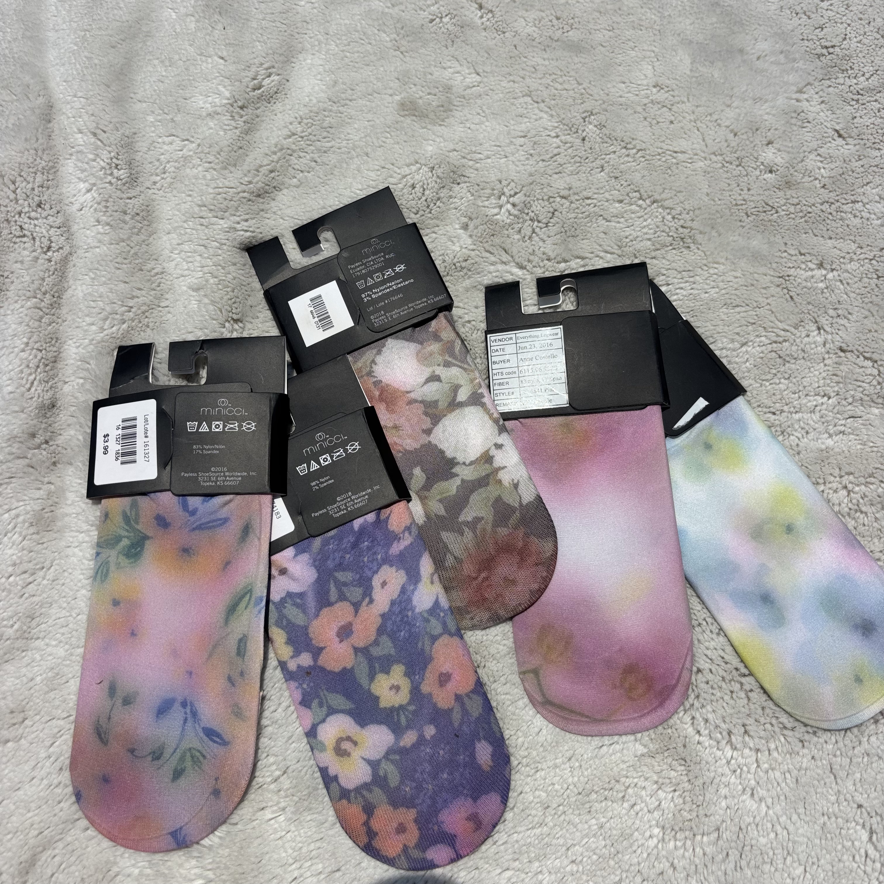 漂亮国贵牌!外贸女夏季薄款隐形船袜复古扎染渐变色硅胶防滑浅口