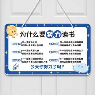 学习励志标语挂牌家规家训门口挂牌激励孩子好习惯房门挂牌定制